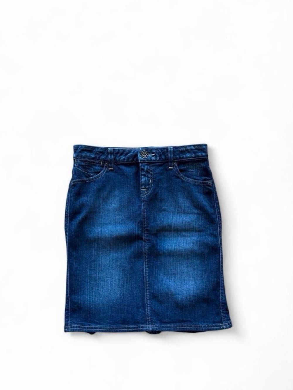 Guess jeans Classic Dark Blue Denim midi Skirt